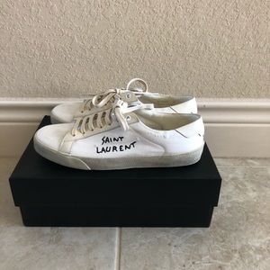 Saint Laurent Off White Worn look Court Sneaker